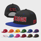 Custom Black Royal Blue 3D Puff Embroidery Flat Embroidery Casual Sport Baseball Cap