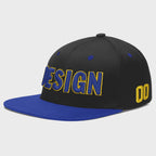 Custom Black Royal Blue 3D Puff Embroidery Flat Embroidery Casual Sport Baseball Cap