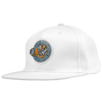 Custom White 3D Puff Embroidery Flat Embroidery Flat Eaves Sport Baseball Cap Design for Men/Women/Youth