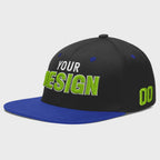 Custom Black Royal Blue 3D Puff Embroidery Flat Embroidery Casual Sport Baseball Cap