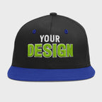Custom Black Royal Blue 3D Puff Embroidery Flat Embroidery Casual Sport Baseball Cap