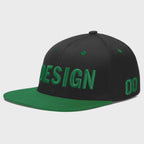 Custom Black Kelly Green 3D Puff Embroidery Flat Embroidery Casual Sport Baseball Cap