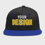 Custom Black Royal Blue 3D Puff Embroidery Flat Embroidery Casual Sport Baseball Cap