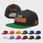 Custom Black Kelly Green 3D Puff Embroidery Flat Embroidery Casual Sport Baseball Cap