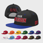 Custom Black Royal Blue 3D Puff Embroidery Flat Embroidery Casual Sport Baseball Cap