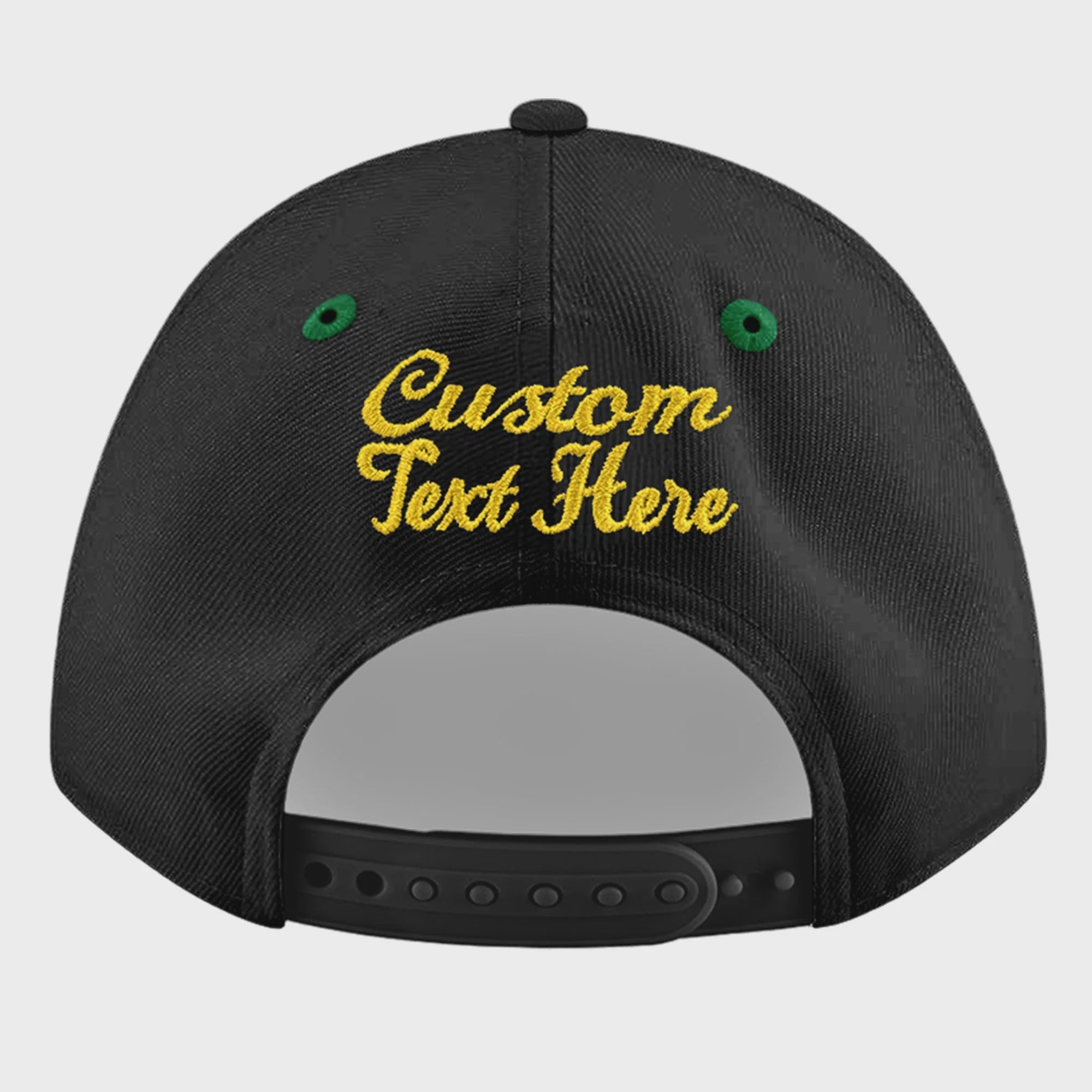 Custom Black Kelly Green 3D Puff Embroidery Flat Embroidery Casual Sport Baseball Cap