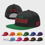 Custom Black Kelly Green 3D Puff Embroidery Flat Embroidery Casual Sport Baseball Cap