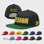 Custom Black Kelly Green 3D Puff Embroidery Flat Embroidery Casual Sport Baseball Cap