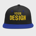 Custom Black Royal Blue 3D Puff Embroidery Flat Embroidery Casual Sport Baseball Cap