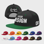 Custom Black Kelly Green 3D Puff Embroidery Flat Embroidery Casual Sport Baseball Cap