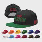 Custom Black Kelly Green 3D Puff Embroidery Flat Embroidery Casual Sport Baseball Cap