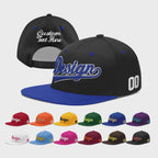 Custom Black Royal Blue 3D Puff Embroidery Flat Embroidery Casual Sport Baseball Cap