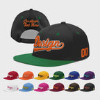 Custom Black Kelly Green 3D Puff Embroidery Flat Embroidery Casual Sport Baseball Cap