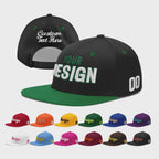 Custom Black Kelly Green 3D Puff Embroidery Flat Embroidery Casual Sport Baseball Cap