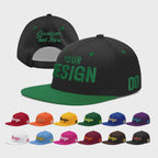 Custom Black Kelly Green 3D Puff Embroidery Flat Embroidery Casual Sport Baseball Cap