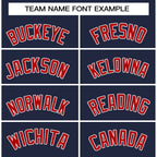 Custom Navy Red-White Classic Style Authentic Baseball Jersey