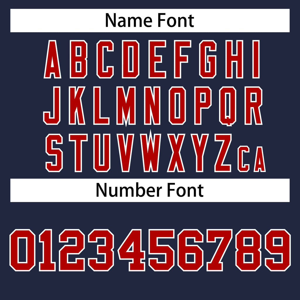 Custom Navy Red-White Classic Style Authentic Baseball Jersey