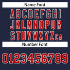 Custom Navy Red-White Classic Style Authentic Baseball Jersey