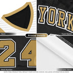 Custom Black White Chest Slash Patttern Double Side Sports Uniform Basketball Jersey