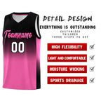Custom Black Pink Gradient Fashion Sets Sports Uniform Basketball Jersey