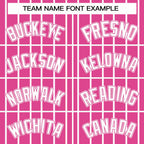 Custom Pink White Stripe Fashion Design Full Button Authentic Baseball Jersey