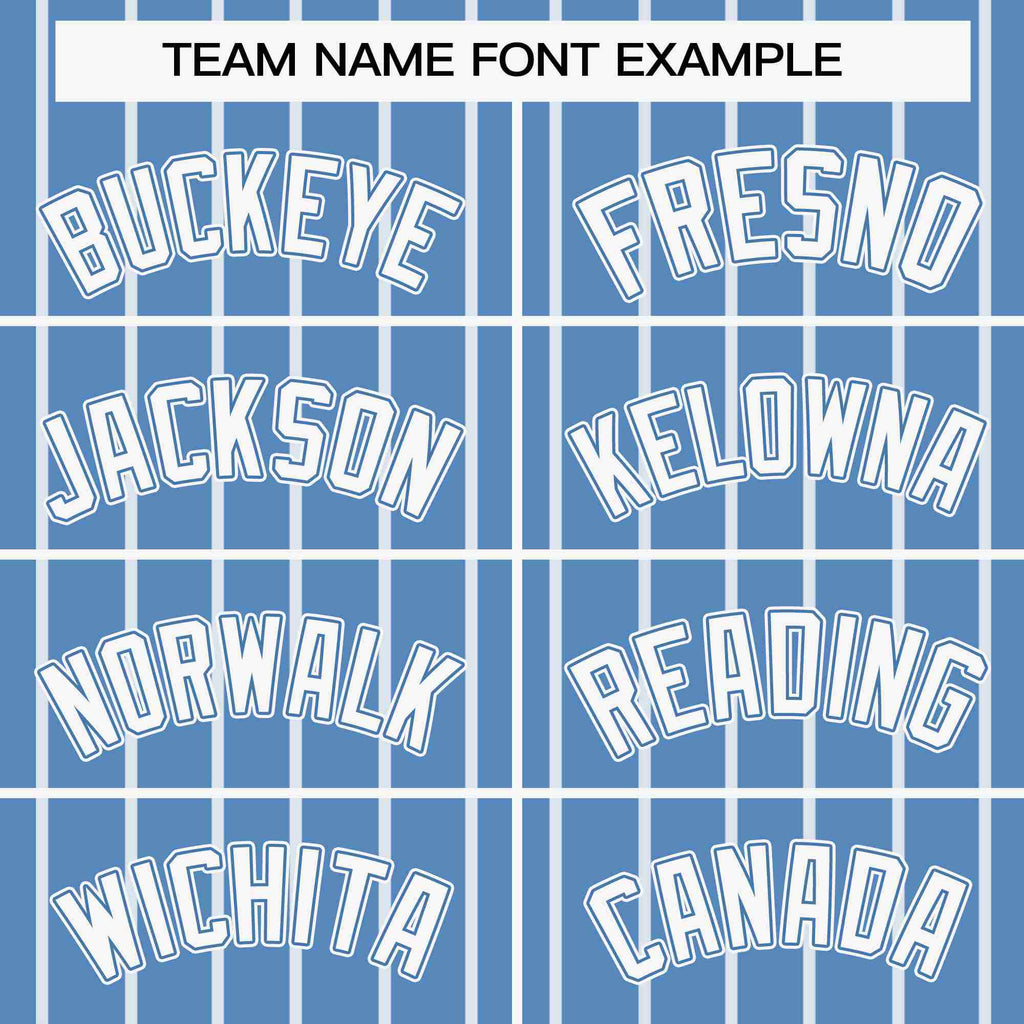Custom Light Blue White Stripe Fashion Design Full Button Authentic Baseball Jersey