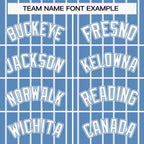 Custom Light Blue White Stripe Fashion Design Full Button Authentic Baseball Jersey