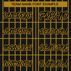 Custom Black Old Gold Stripe Fashion Design Full Button Authentic Baseball Jersey