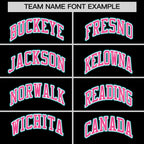Custom Black Pink Ice Cream Helmet Pattern Personalized V-Neck Hockey Jersey