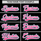 Custom Black Pink Ice Cream Helmet Pattern Personalized V-Neck Hockey Jersey