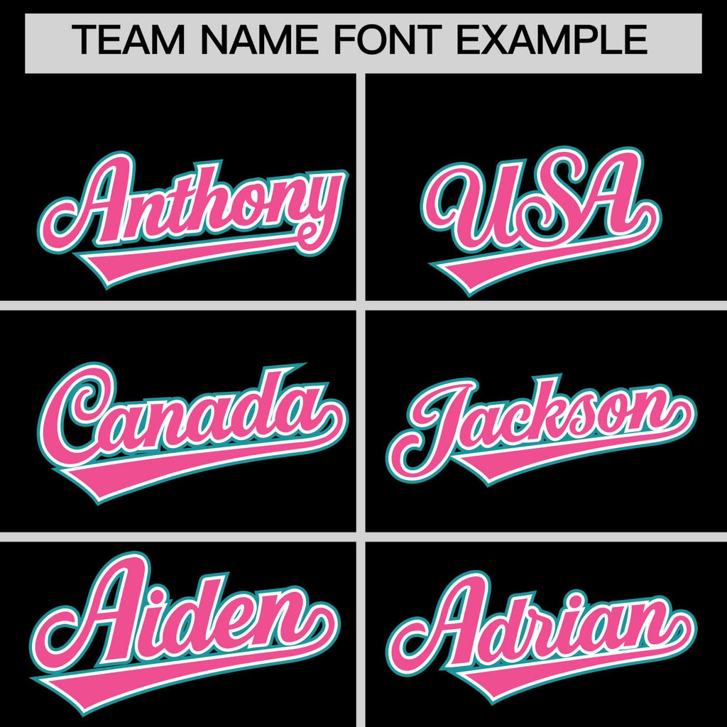 Custom Black Pink Ice Cream Helmet Pattern Personalized V-Neck Hockey Jersey