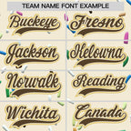 Custom Cream Light Brown Ice Cream Pattern Personalized V-Neck Hockey Jersey
