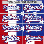 Custom American Flag White Ice Cream Pattern Personalized V-Neck Hockey Jersey