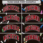 Custom Brown Red Ice Cream Pattern Personalized V-Neck Hockey Jersey