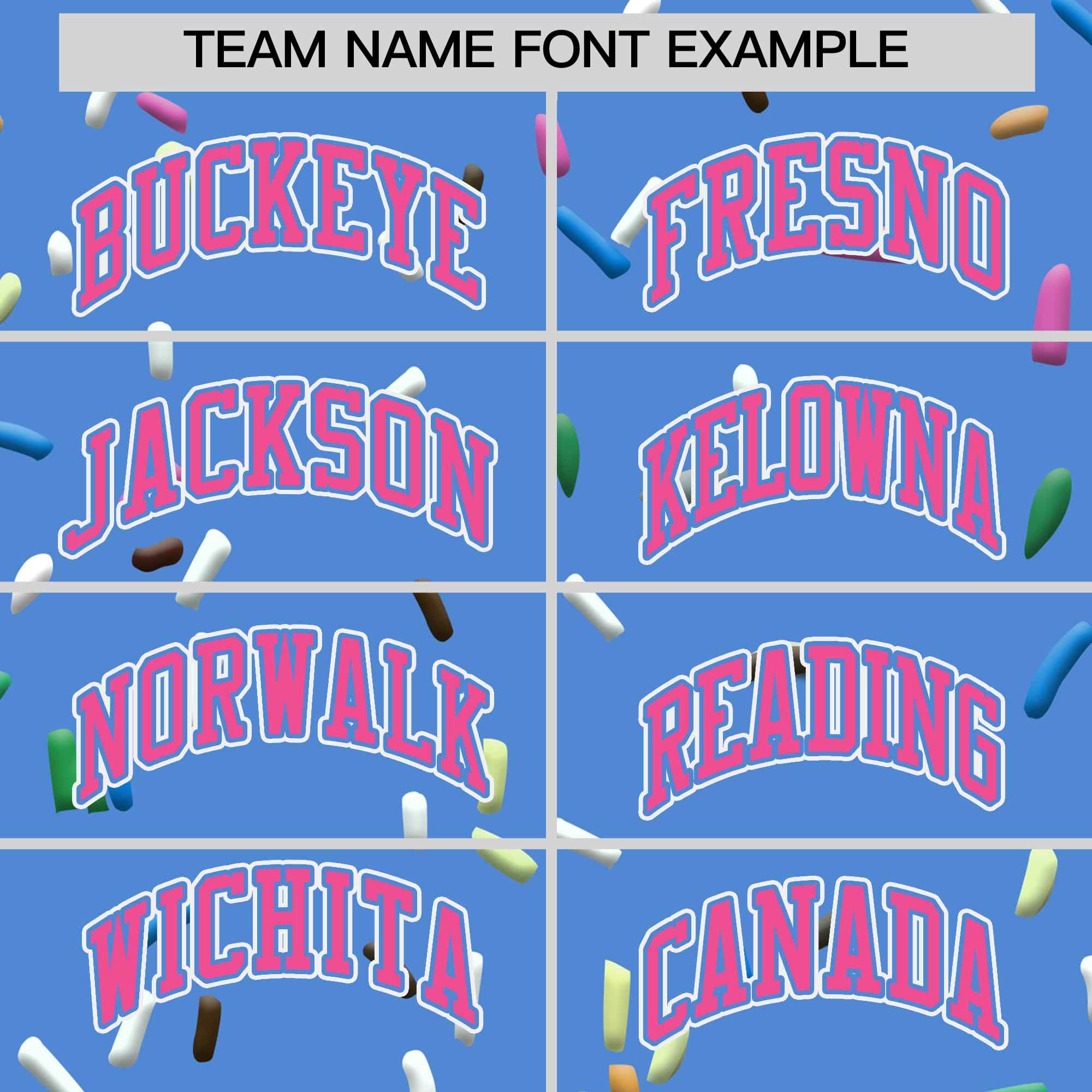 Custom Powder Blue Pink Ice Cream Pattern Personalized V-Neck Hockey Jersey