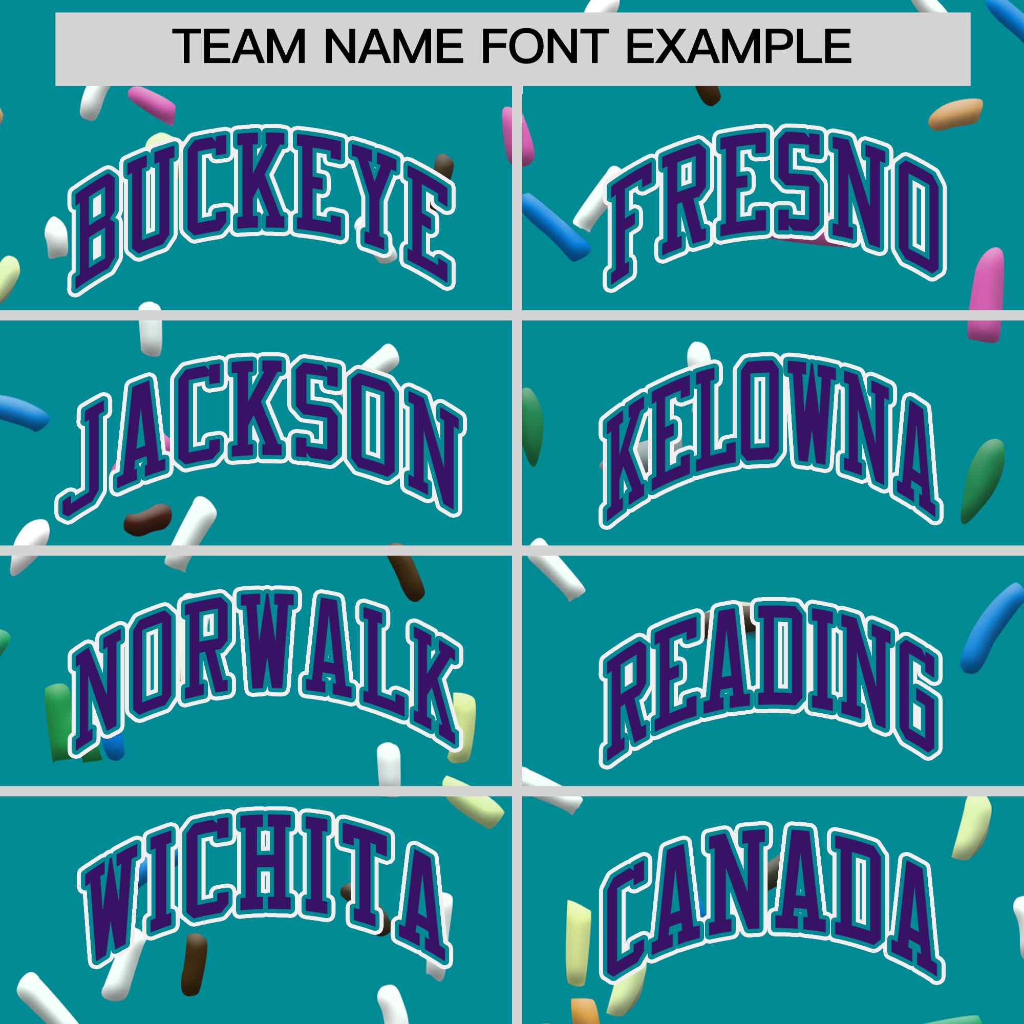 Custom Teal Purple Ice Cream Pattern Personalized V-Neck Hockey Jersey