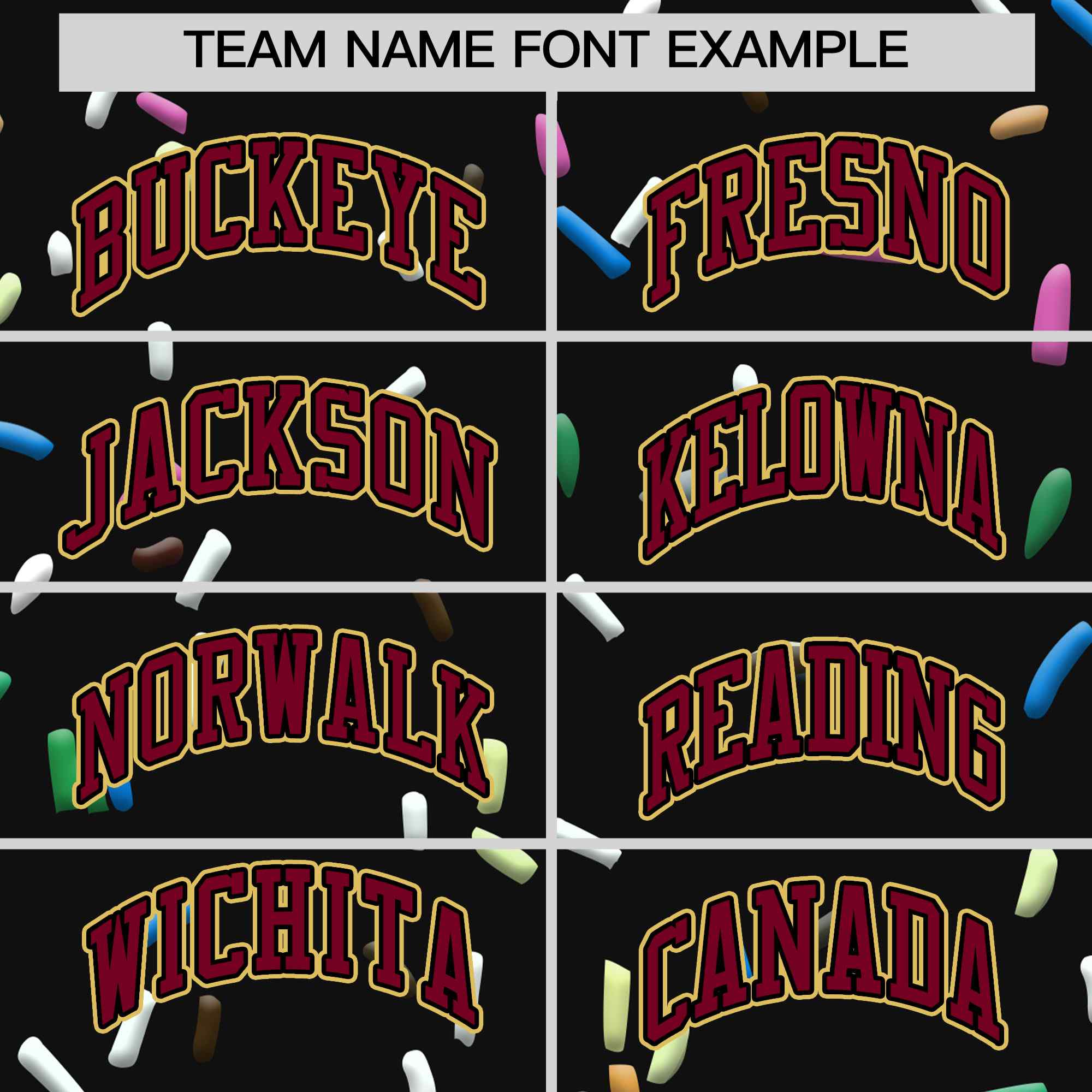 Custom Black Crimson Ice Cream Pattern Personalized V-Neck Hockey Jersey