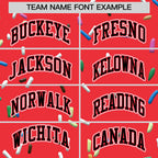 Custom Light Red Black Ice Cream Pattern Personalized V-Neck Hockey Jersey