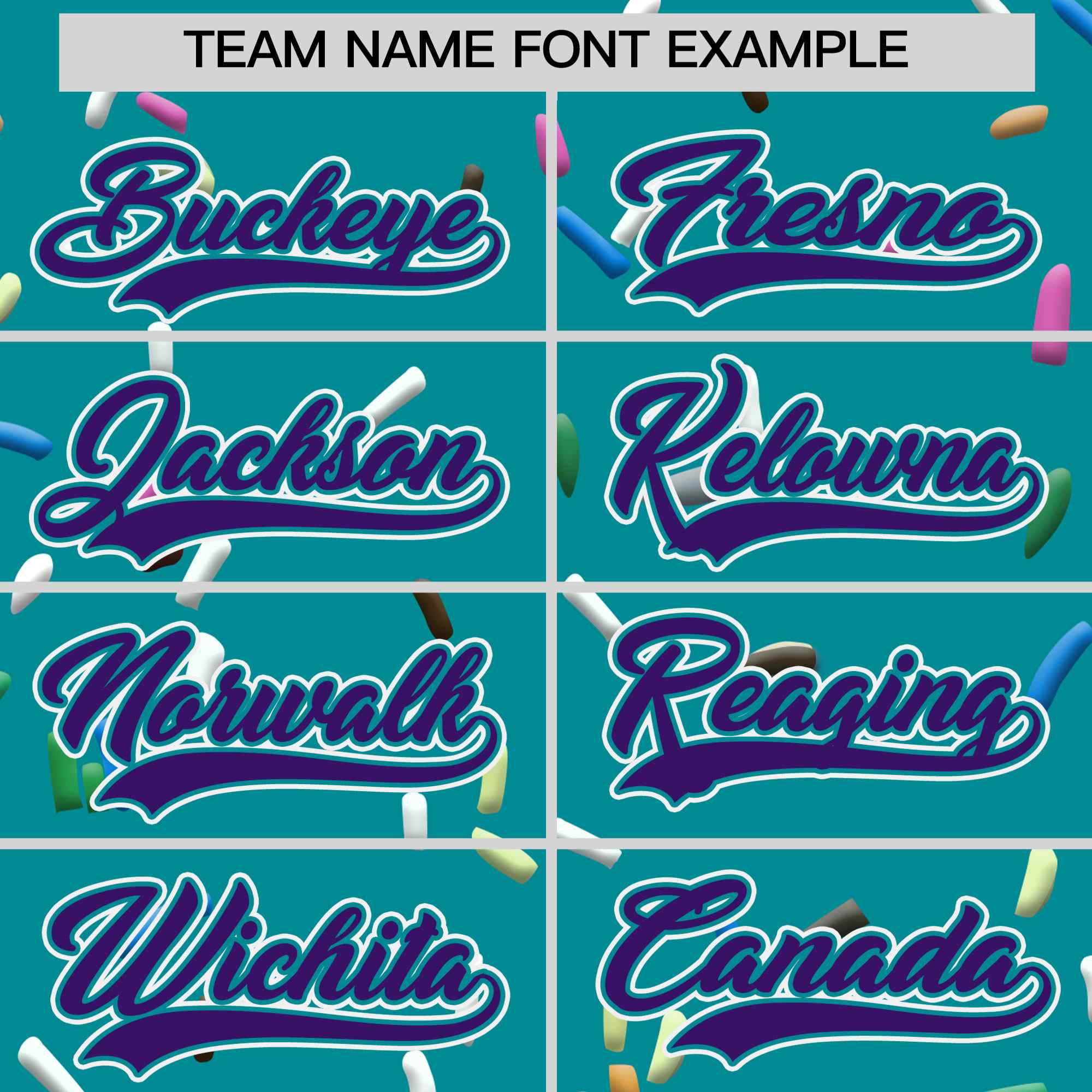 Custom Teal Purple Ice Cream Pattern Personalized V-Neck Hockey Jersey