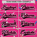 Custom Rose Red Black Ice Cream Pattern Personalized V-Neck Hockey Jersey