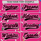 Custom Rose Red Black Ice Cream Pattern Personalized V-Neck Hockey Jersey