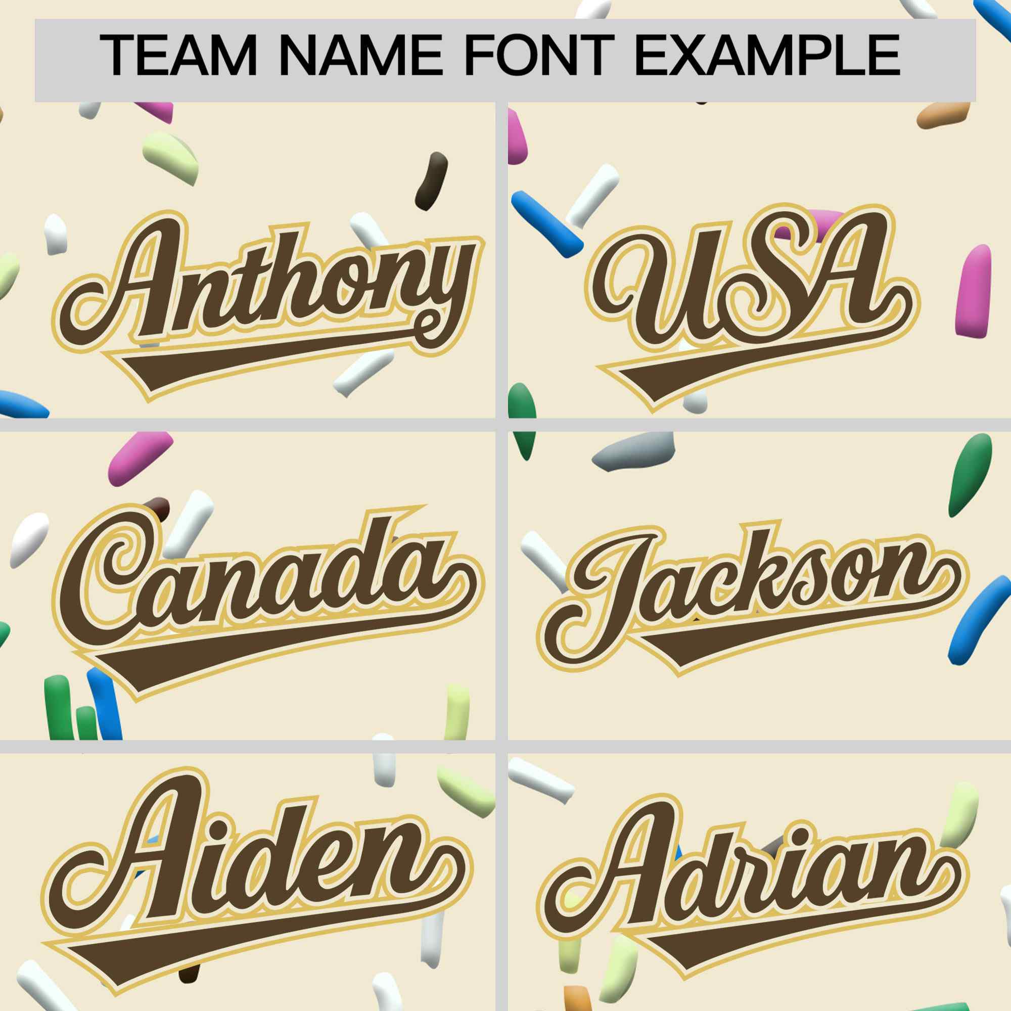 Custom Cream Light Brown Ice Cream Pattern Personalized V-Neck Hockey Jersey