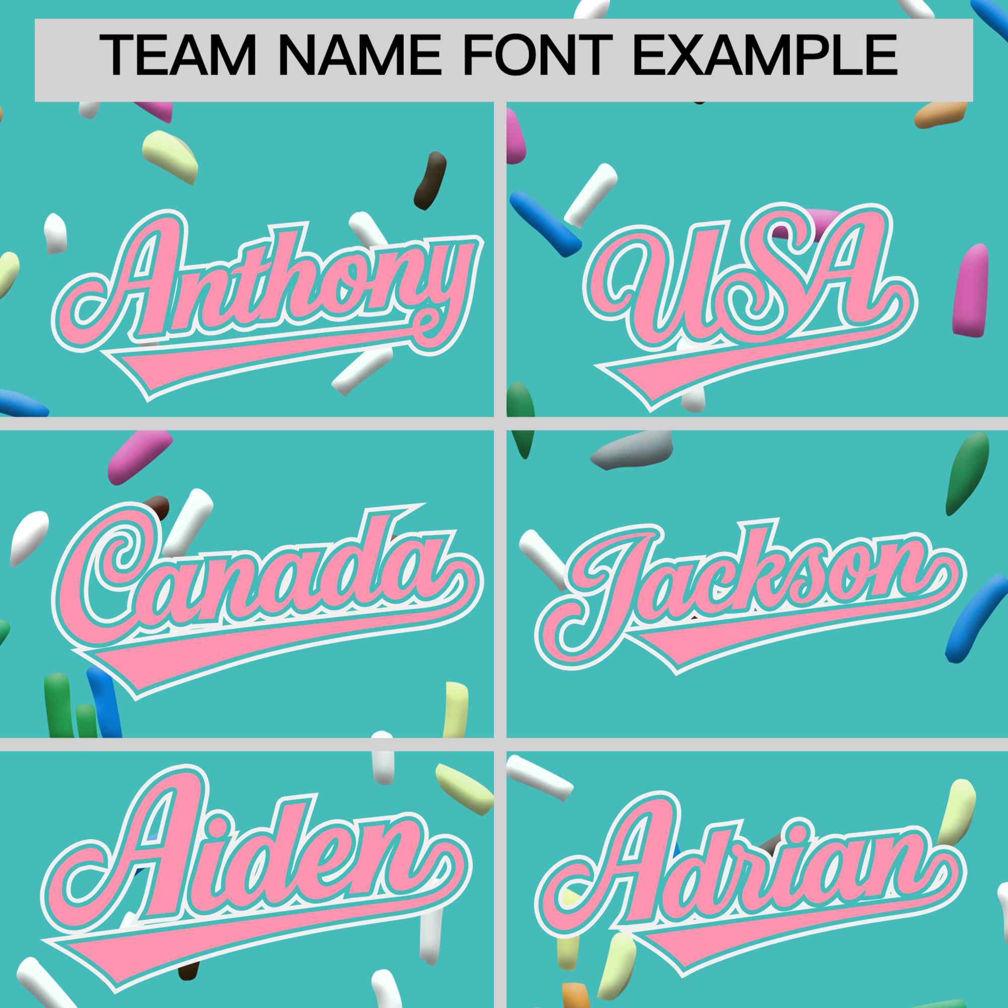 Custom Teal Light Pink Ice Cream Pattern Personalized V-Neck Hockey Jersey