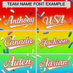 Custom Rainbow White Ice Cream Pattern Personalized V-Neck Hockey Jersey