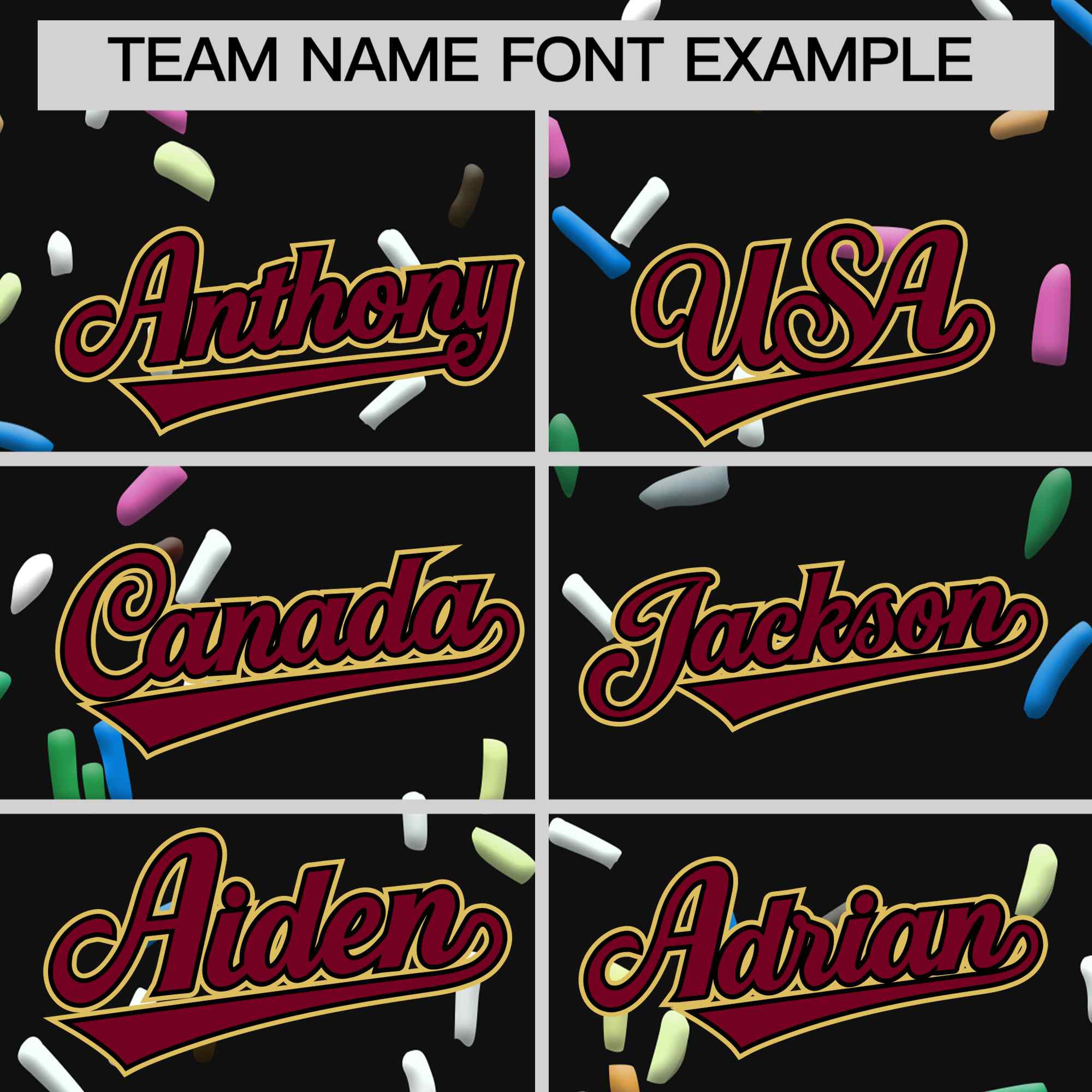 Custom Black Crimson Ice Cream Pattern Personalized V-Neck Hockey Jersey