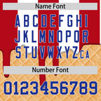 Custom American Flag White Ice Cream Pattern Personalized V-Neck Hockey Jersey