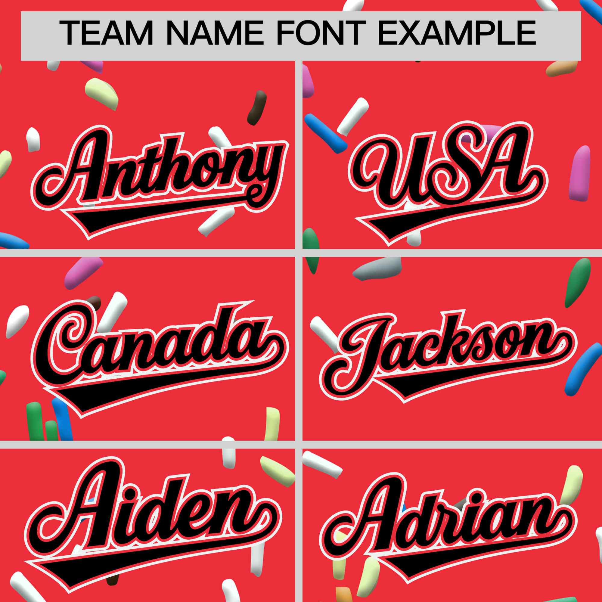 Custom Light Red Black Ice Cream Pattern Personalized V-Neck Hockey Jersey