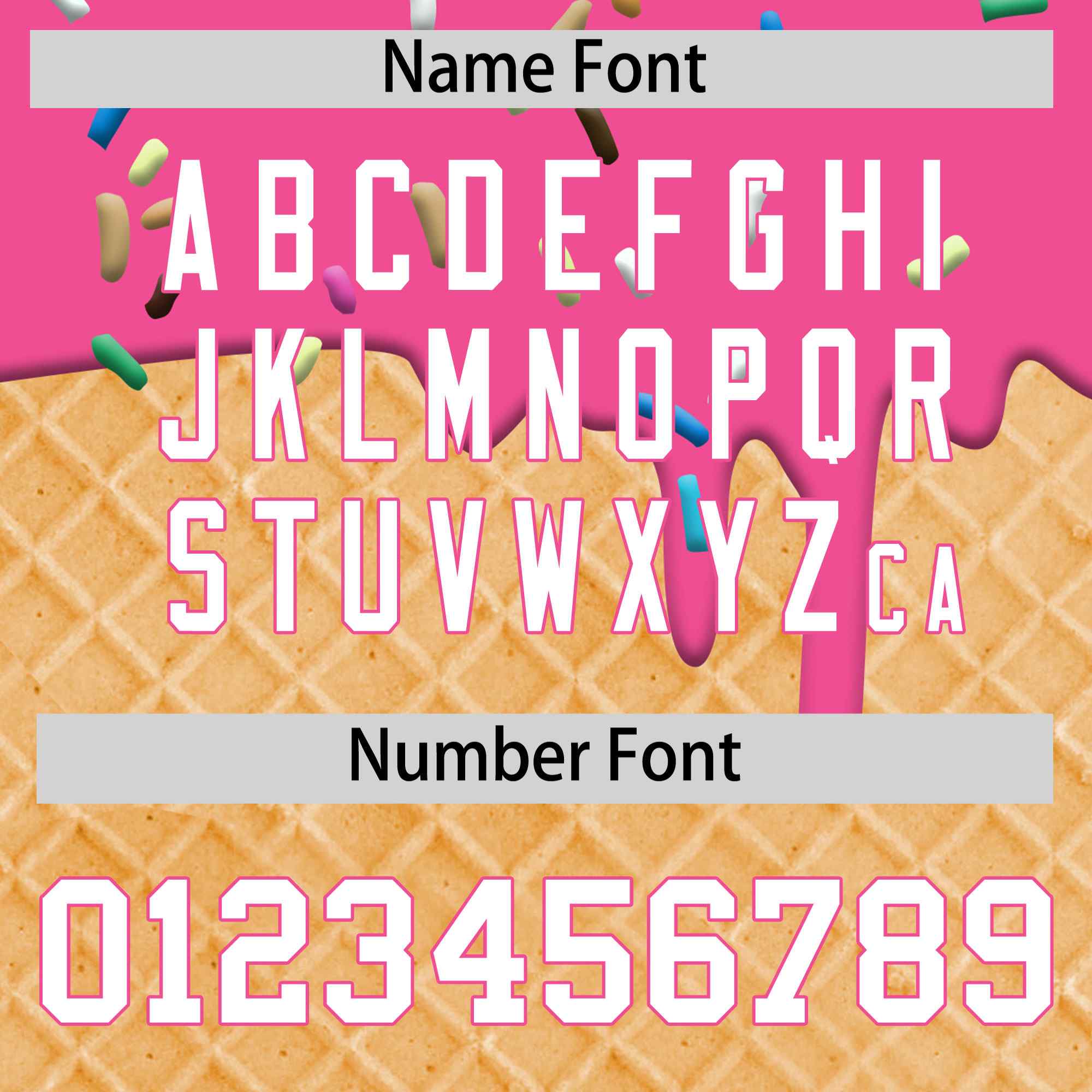 Custom Pink White Ice Cream Pattern Personalized V-Neck Hockey Jersey