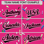 Custom Rose Red Black Ice Cream Pattern Personalized V-Neck Hockey Jersey
