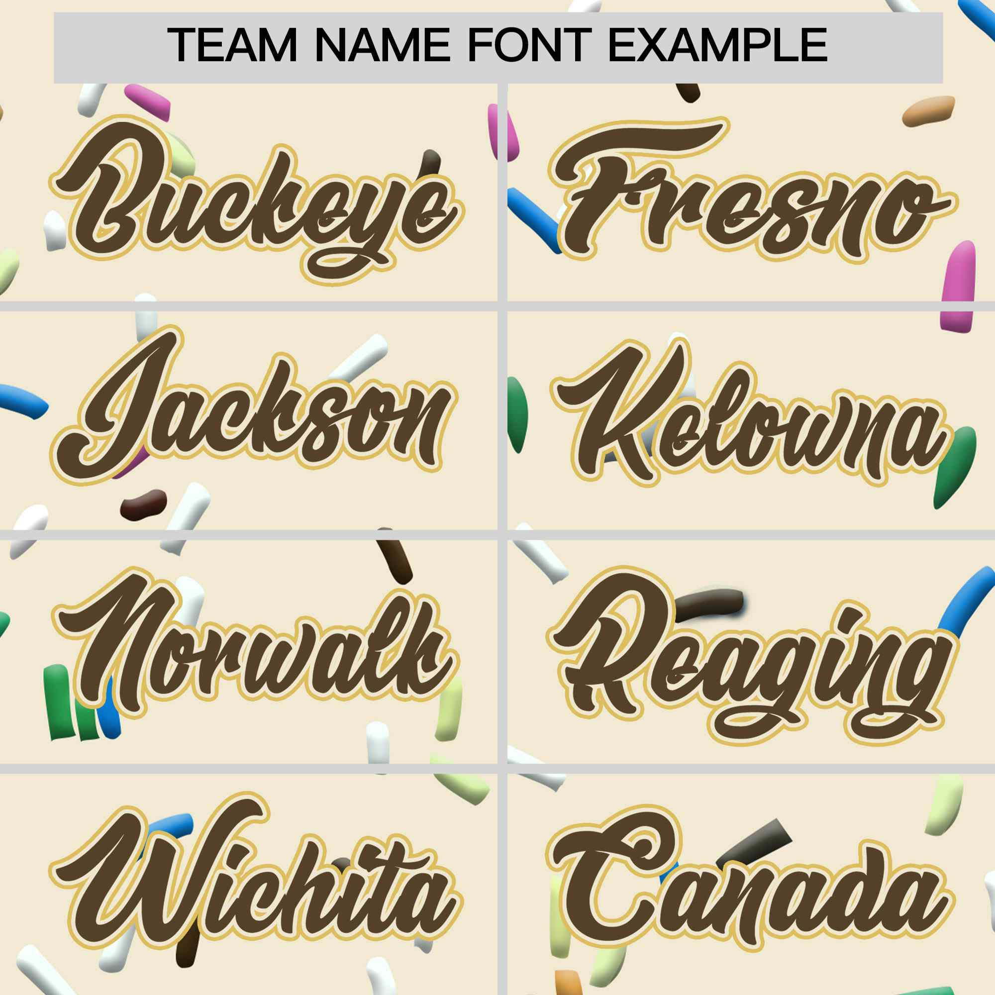 Custom Cream Light Brown Ice Cream Pattern Personalized V-Neck Hockey Jersey